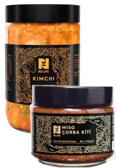 N2 Klasik Kimchi 600 gr +N2 Miso Çorba Kiti Avantajlı Paket